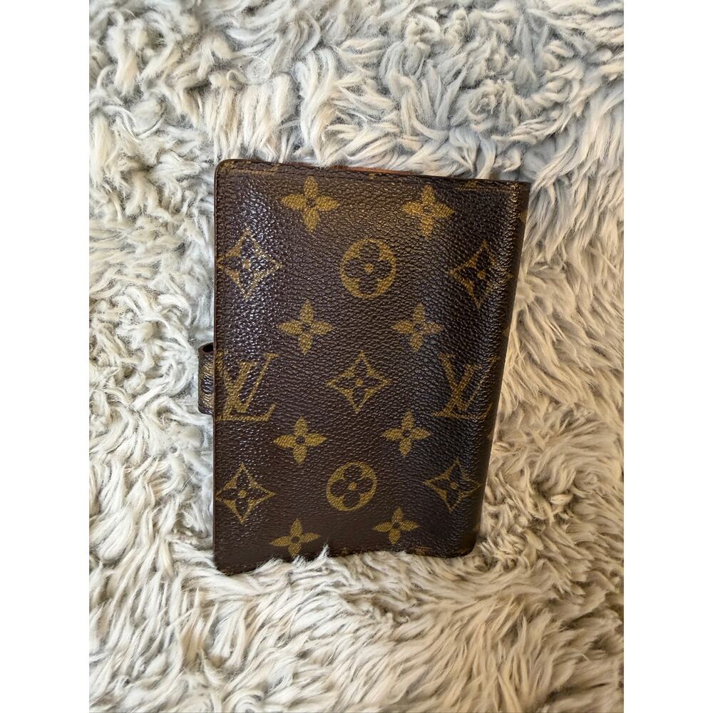 Louis Vuitton Monogram Agenda Small 6-Ring Planner Cover Brown Canvas Authentic - Picture 2 of 13